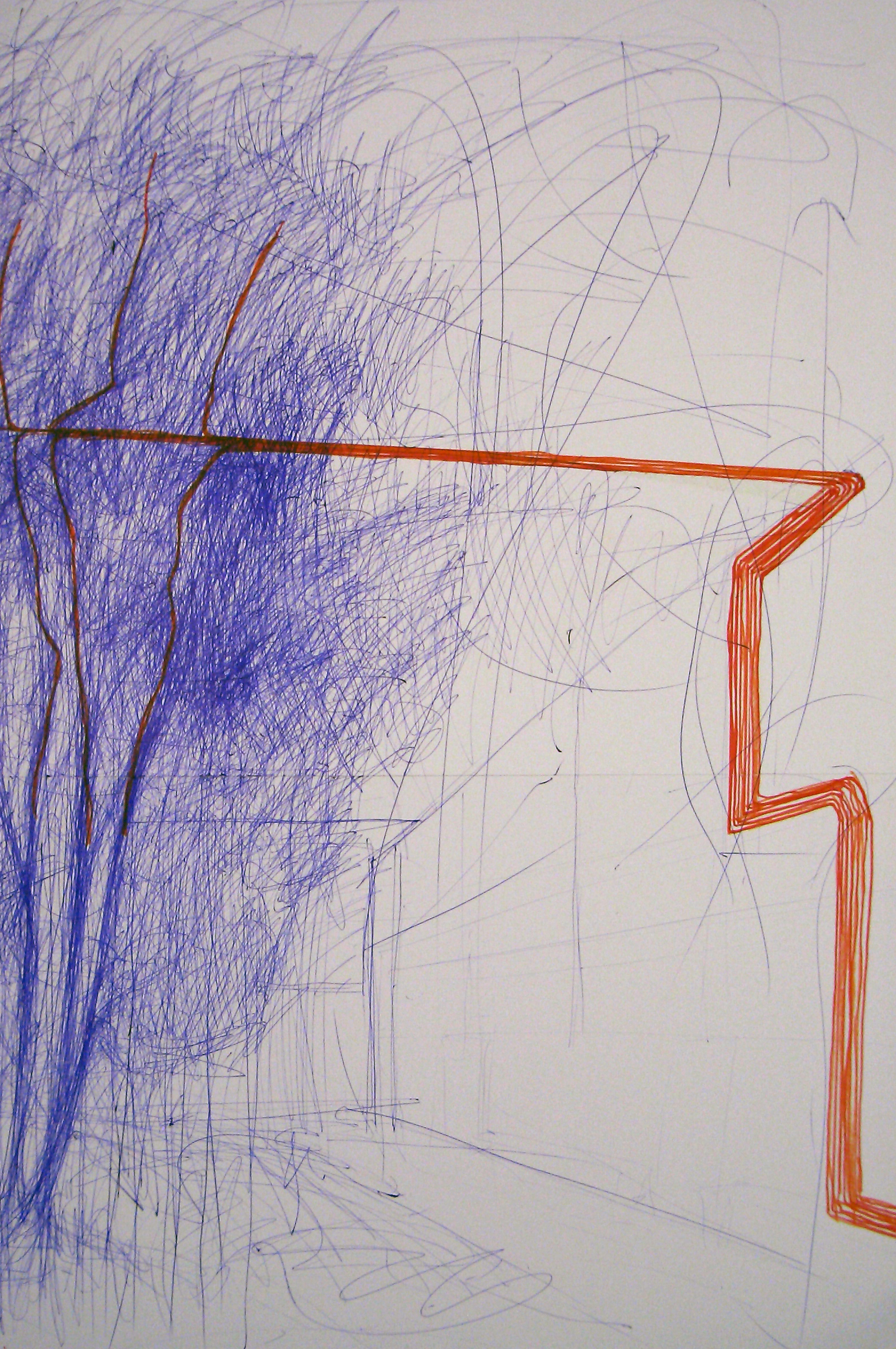 Alberto Tadiello, Usb, cables, circuits, sound system, trees, site specific dimension, 2007.